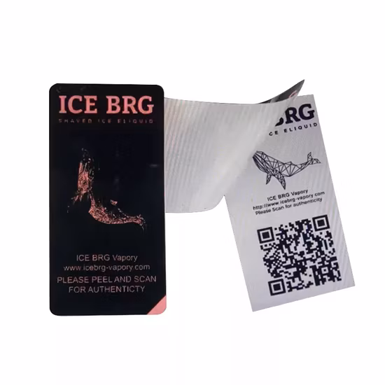 Commodity Security Stickers Double-Layer Tearable Label Qr Code Security Label