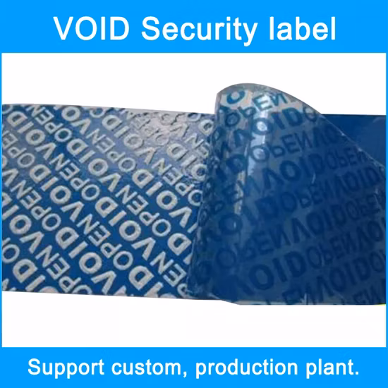Commodity Security Stickers Double-Layer Tearable Label Qr Code Security Label