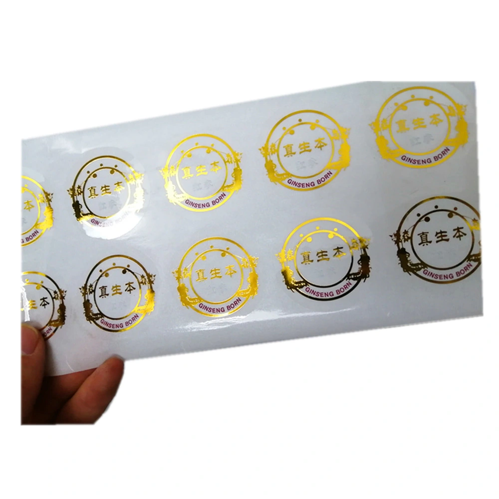 Self Adhesive waterproof Glossy Matte Transparent Clear Round Printing Logo Label Stickers