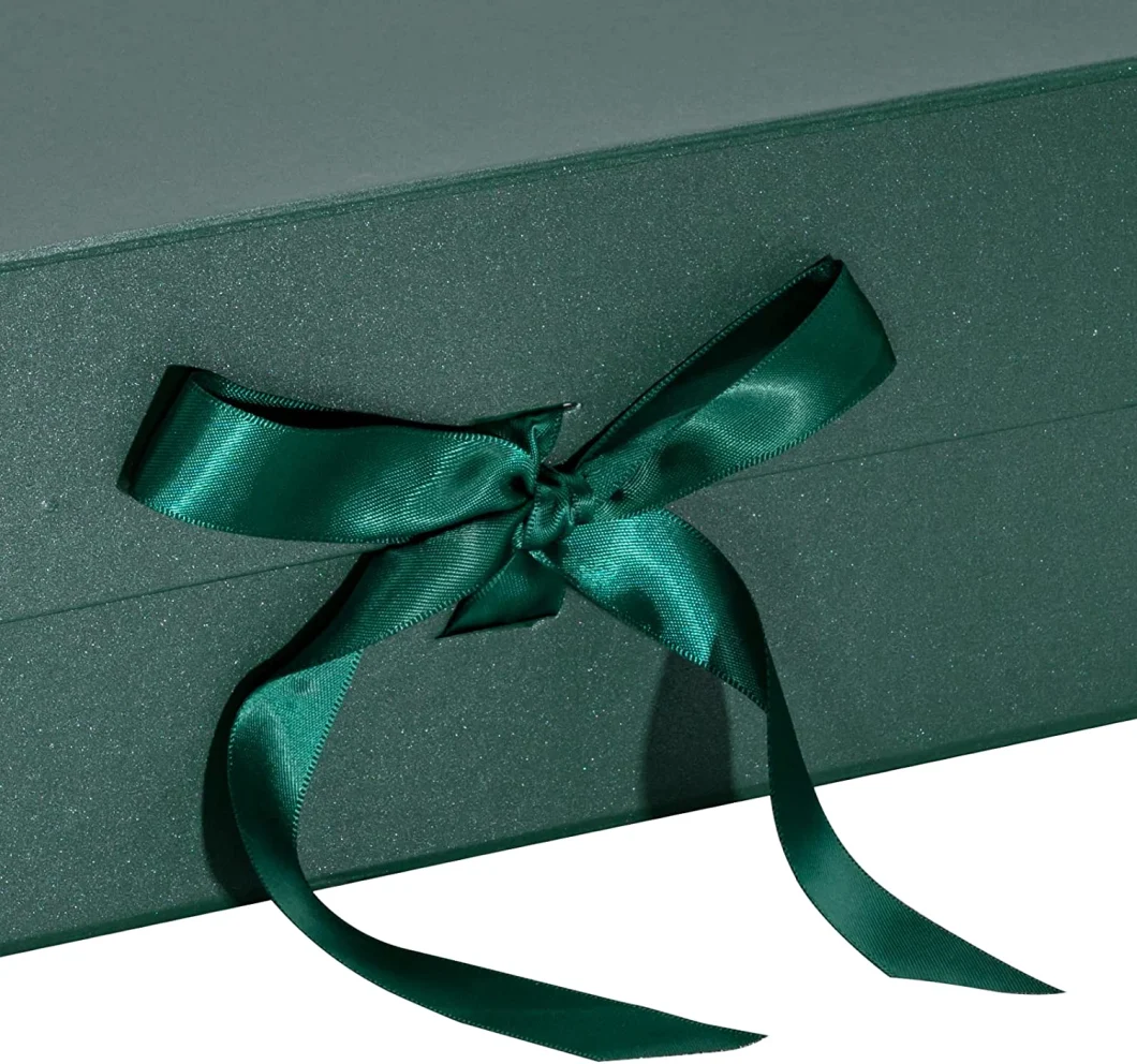 Wholesale Luxury Hair Wig Packaging Green Box Closure Custom Logo Magnetic Gift Box Package