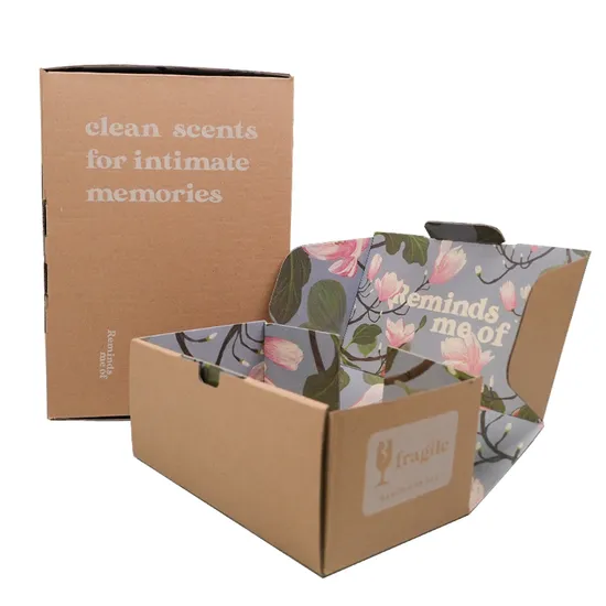 Wholesale Shipping Mailer Box Custom Printed Kraft Corrugated Cardboard Verpackung Mailer Box with Logo for Gift Package