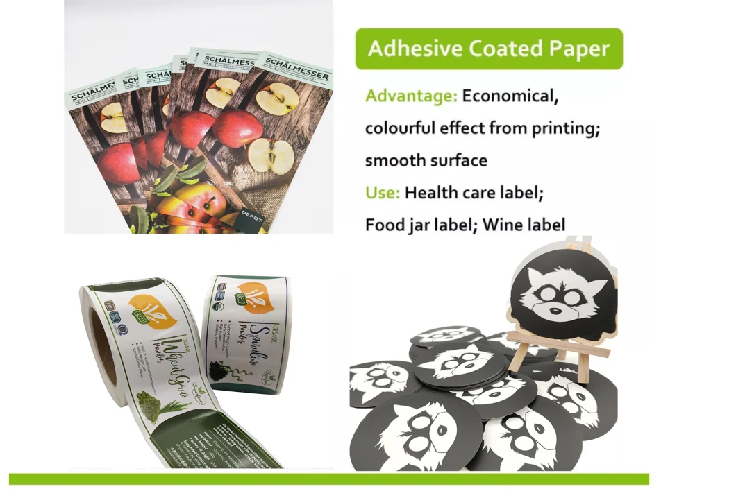 Custom Adhesive Coating Paper Printed Logo Product Packaging Label Printing PVC Paper label Sticker