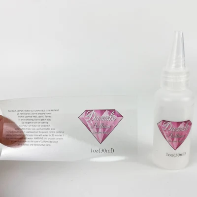 Lipgloss-Etiketten, benutzerdefinierte transparente Aufkleber-Druckfolie, matte Aufkleber mit Logo